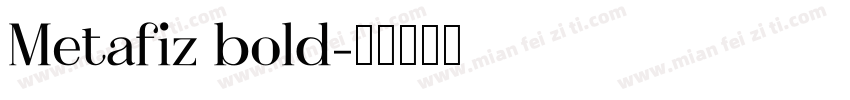 Metafiz bold字体转换